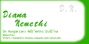 diana nemethi business card